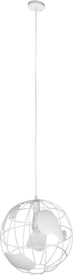 GloboStar Earth Lumini Suspendate Alb Cu Rețea Și Bază De Bec E27 40x40x40cm