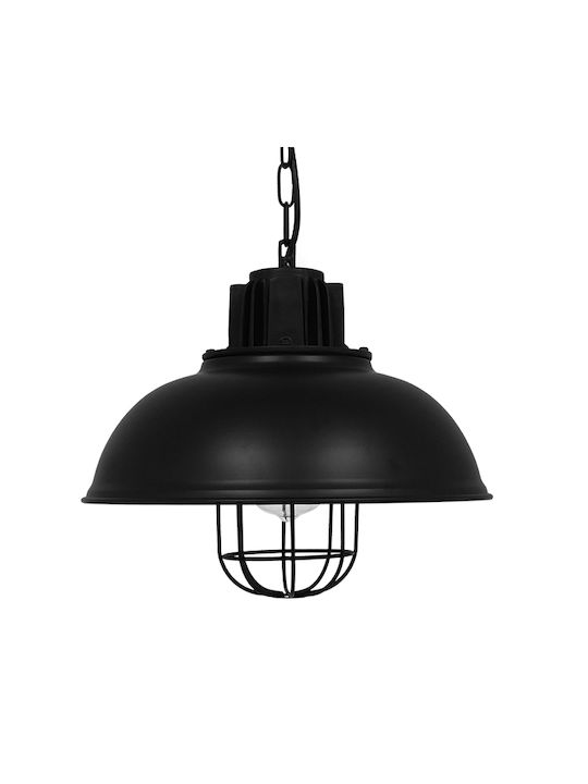 GloboStar Harrow Hängelampe Schwarz Raster mit Fassung E27 33x33x32cm.