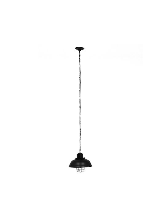 GloboStar Harrow Hängelampe Schwarz Raster mit Fassung E27 33x33x32cm.