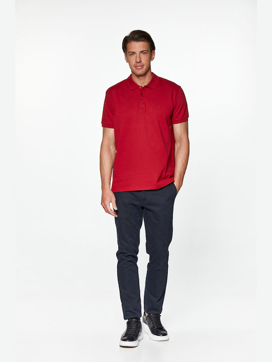 Polo Short Sleeve Blouse Red