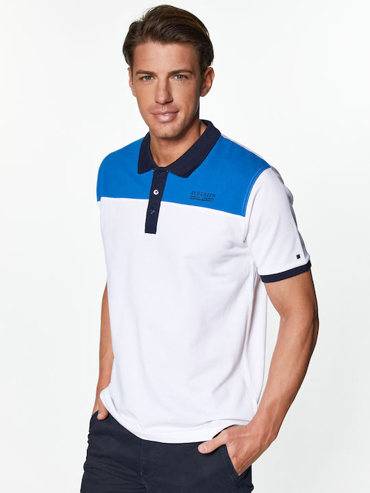 Pique Polo Short Sleeve Blouse White