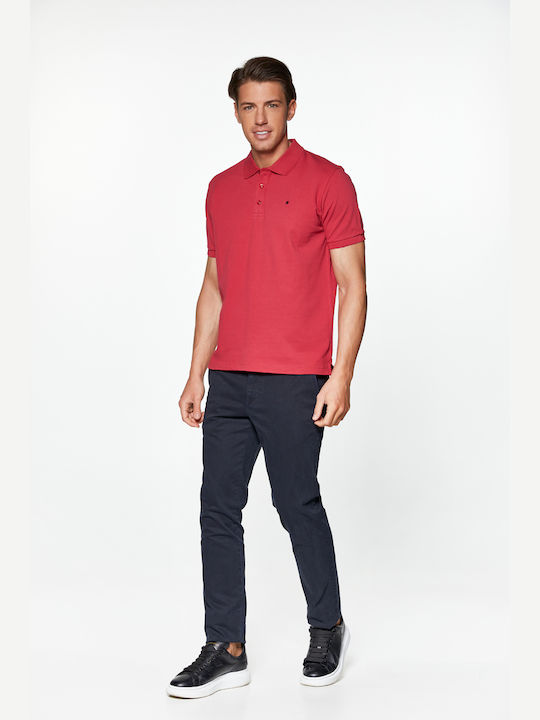 Polo Short Sleeve Blouse Red