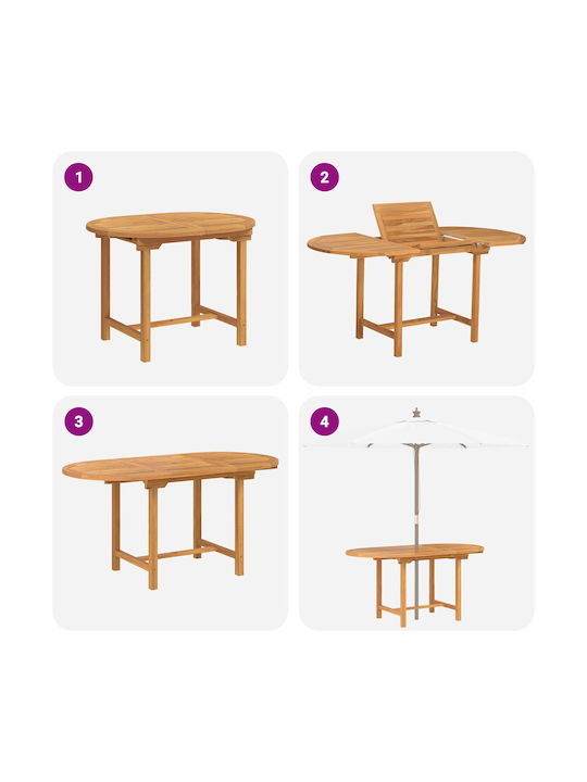 Garten- und Outdoor-Möbelsets Typsatz Speisesaal 5 Stücke Braun