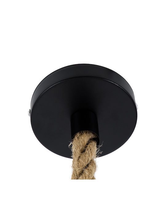 GloboStar Poli Pendant Light Brown with Rope for Socket E27 50x40x32cm