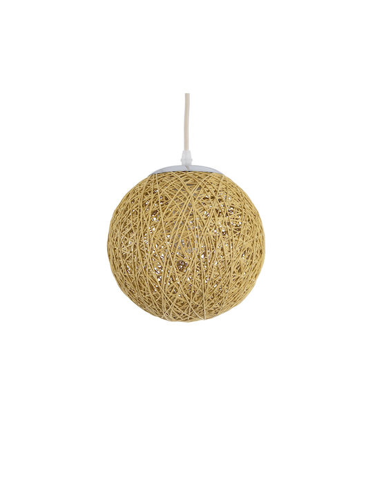 GloboStar Ra Pendant Light Brown Boho with Socket E27 20cm