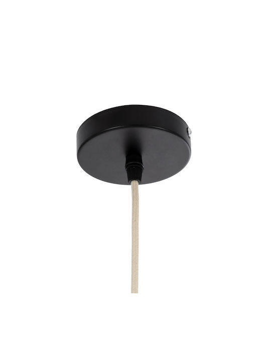 GloboStar Bahamas Light Wood Pendant Light Beige Bell with Socket E27 30cm