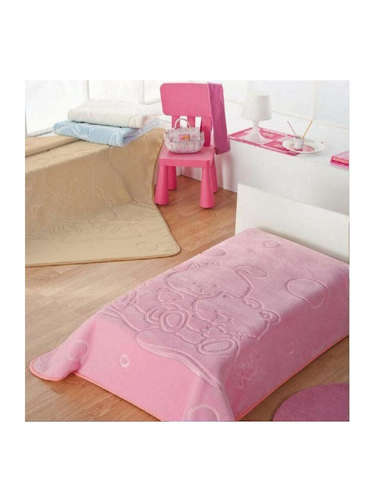 Piel SA Blanket Spanish Cot Bear 2 Velvet Beige 110x140cm