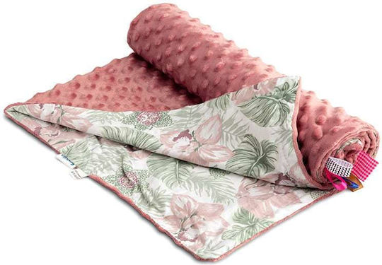 Sensillo Sensillo Babydecken Wickeltücher für Kinderzimmer Rosa Retro Pink Palmen 75x100cm