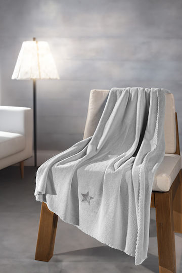Guy Laroche Одеяло Детско легло Baby Star Сив 100x140см.