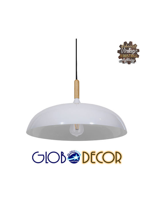 GloboStar Vallete Pendant Light White Bell with Socket E27 45x27cm