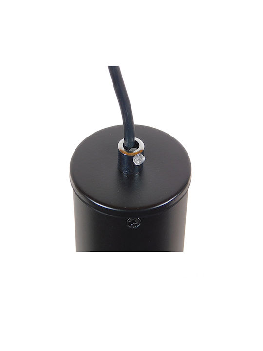 GloboStar Cannon Pendant Light Black with Socket GU10 6x6x20cm