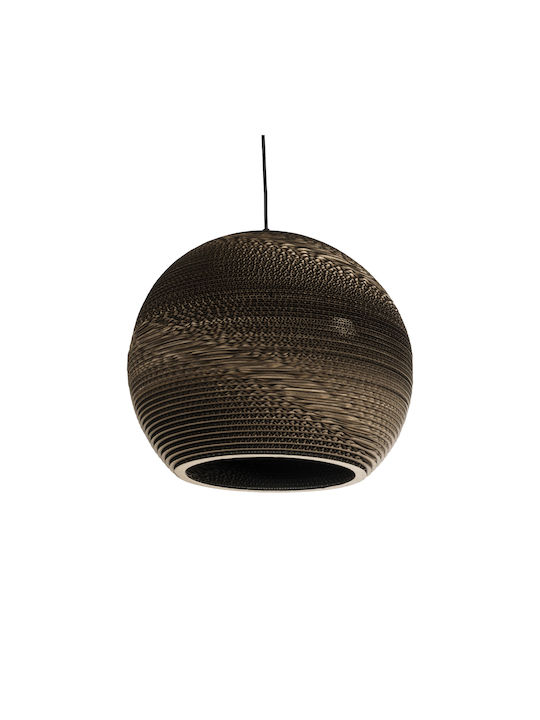GloboStar Crete Brown Bell Pendant Ceiling Light with E27 Socket 40x34x34cm