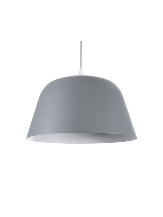 GloboStar Westvale Deckenleuchte Grau Glocke mit Lampenbirnensockel E27 40x24x24cm