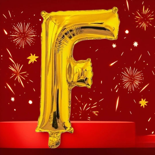 Luftballon Folie Buchstabe F Gold 40cm