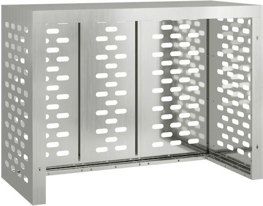 Αντιανεμική Θήκη Air Conditioner Vidaxl 110x50x80 Cm Γαλβανισμένο Χάλυβα Silver 865909
