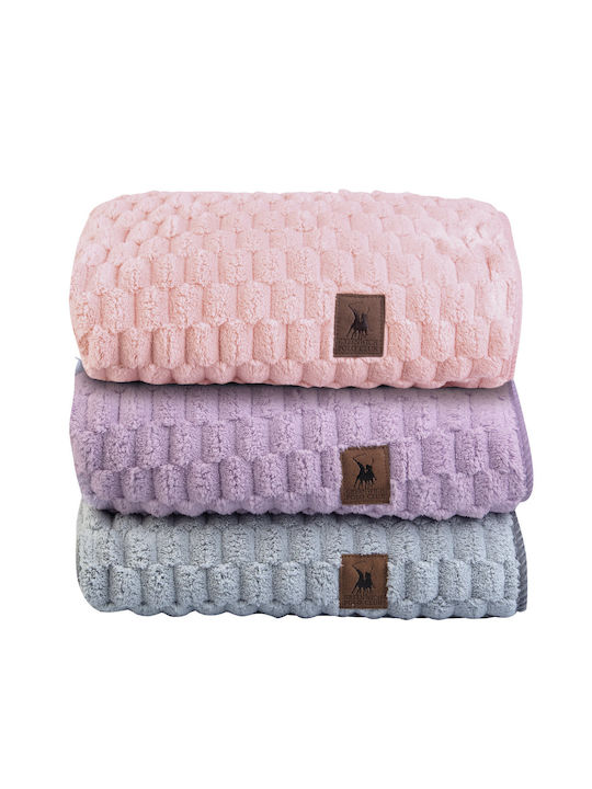 Greenwich Polo Club Κουβέρτα Αγκαλιάς & Λίκνου Essential Baby 8848 Fleece Ροζ 80x110εκ.
