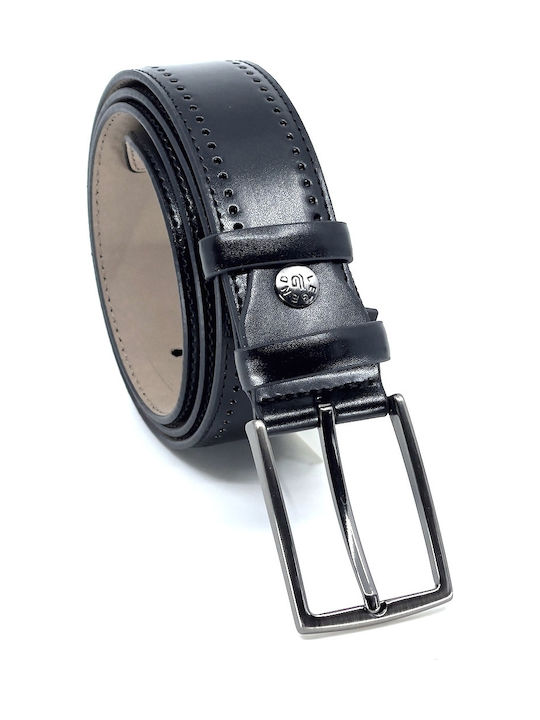 Men's Belt from Artificial Leather Black