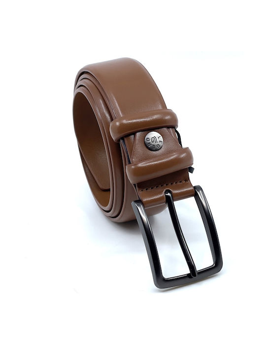 Men's Belt Leather Tabac Brown