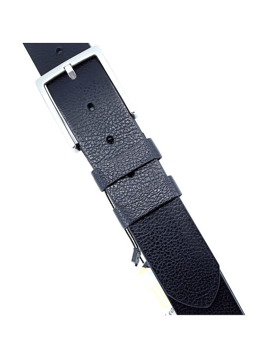 Wide Men's Belt Leather Black