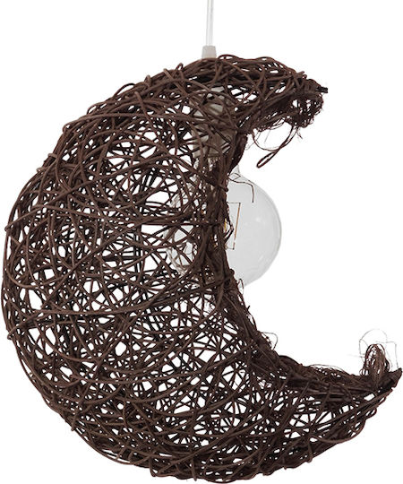 GloboStar Meniscus Pendant Light Brown with Socket E27 30x20x35cm