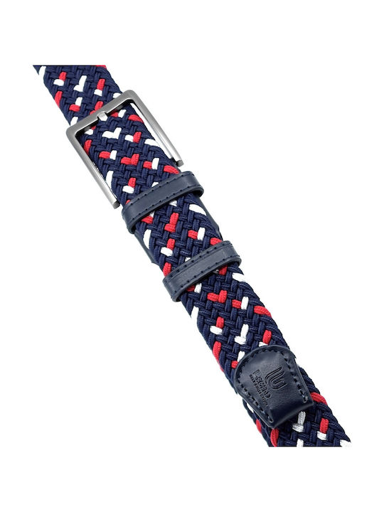 Elastic Men's Belt Leather Knitted Multicolored