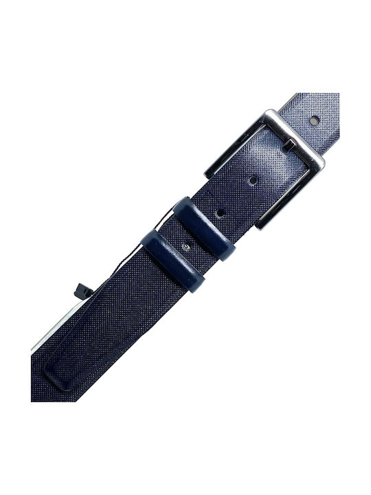Men's Belt from Artificial Leather Navy Blue