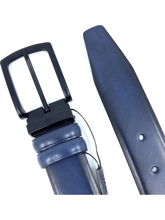 Men's Belt Leather Navy Blue