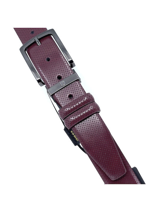 Herren Gürtel Leder Burgundisch