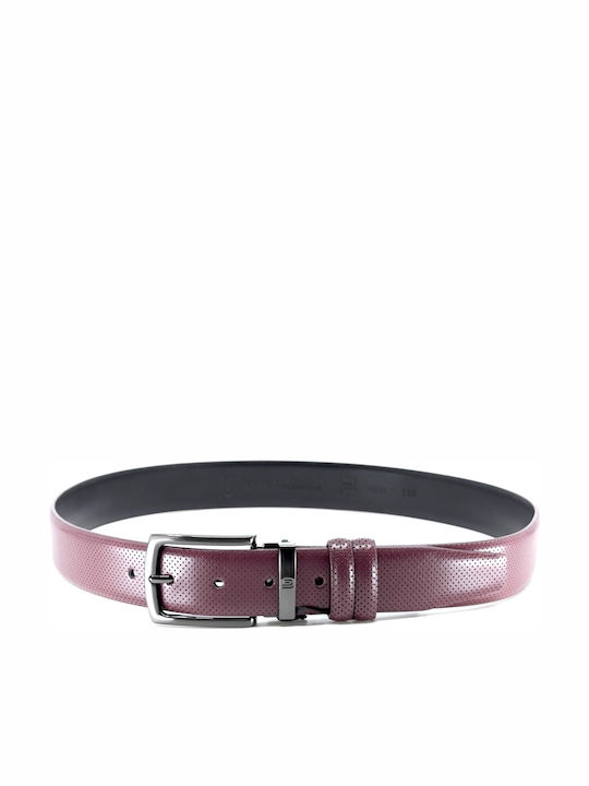 Herren Gürtel Leder Burgundisch