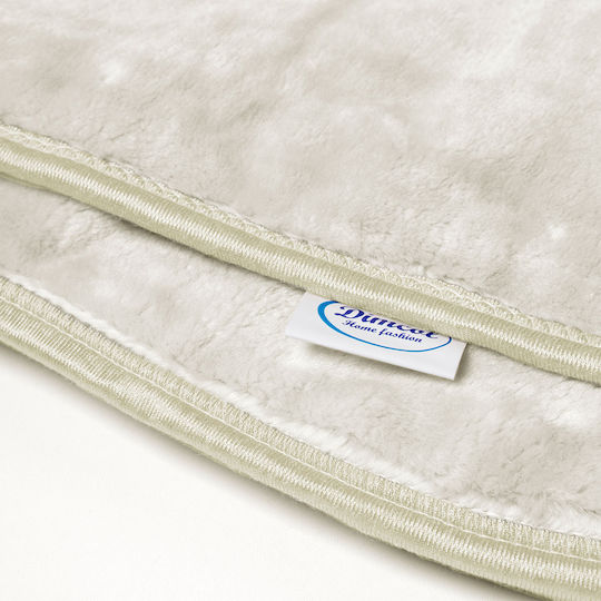 Dimcol Blanket Cot Bebe Bicycle Bear 22 Velvet Beige 110x140cm