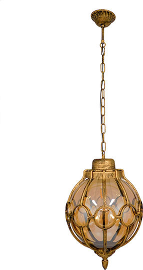 GloboStar Belton Κρεμαστό Φωτιστικό Μελί 18x38εκ.