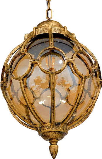 GloboStar Belton Hanging Light Honey with E27 Socket 18x38x38cm