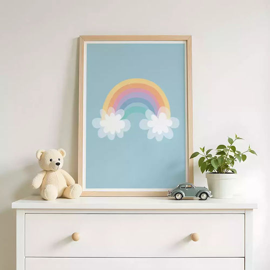 Kids Framed Wall Painting Rainbow 30x40cm