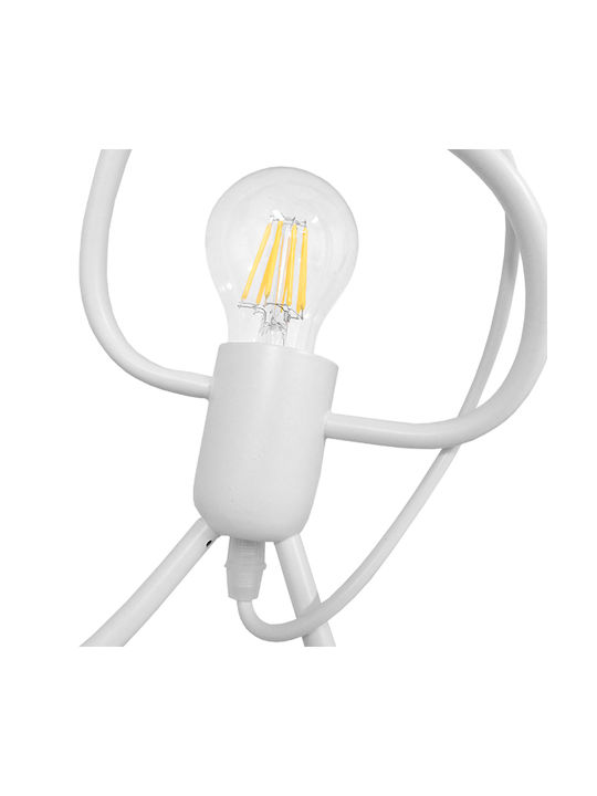 GloboStar Little Man Pendant Light White with Socket E27 37x23x40cm