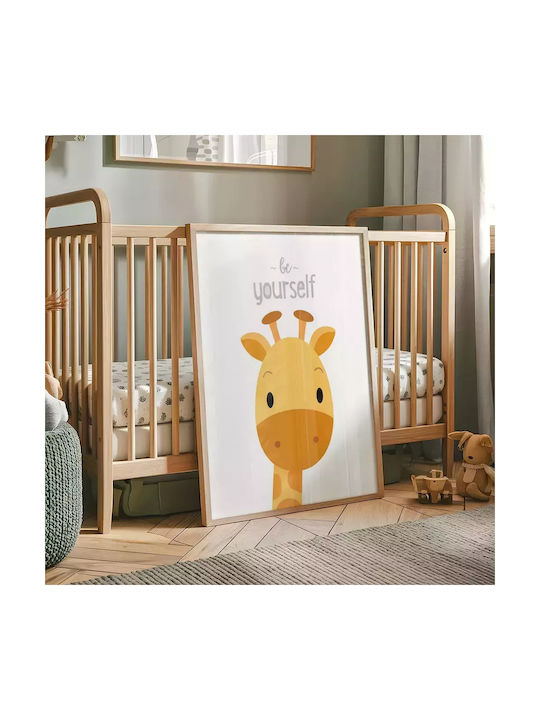 Kids Framed Wall Painting Giraffe 21x30cm