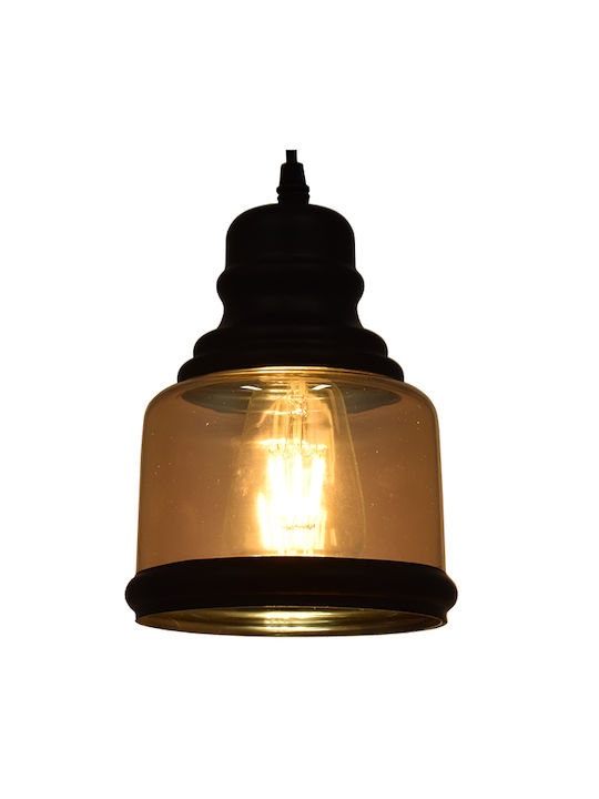 GloboStar William Κρεμαστό Φωτιστικό Μελί με Ντουί E27 15x21.5εκ.
