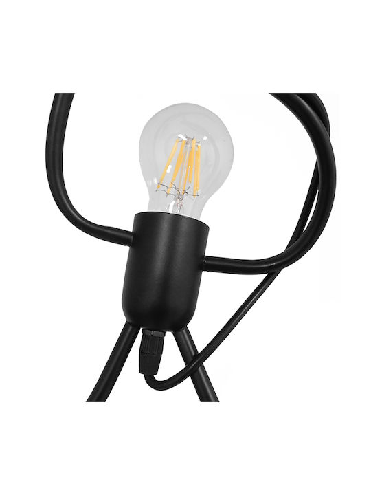 GloboStar Little Man Pendant Light Black Rail with Socket E27 70x10x105cm