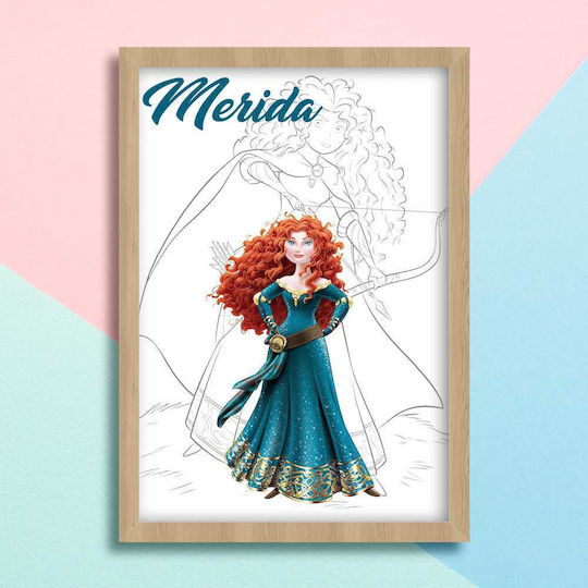 Παιδικό Κάδρο Princess Merida 30x40εκ.