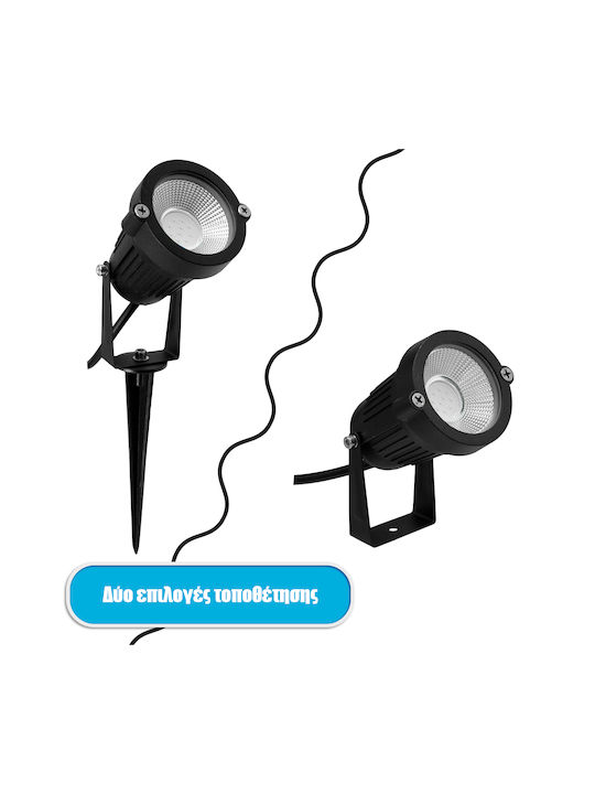 GloboStar Sticla Lumină Led Fixă Bridgelux 10W 1000lm 35° IP67 Roșu Reglabil în intensitate 75585