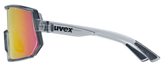 Uvex Cycling Glasses with Silver Frame & Multicolour Lenses