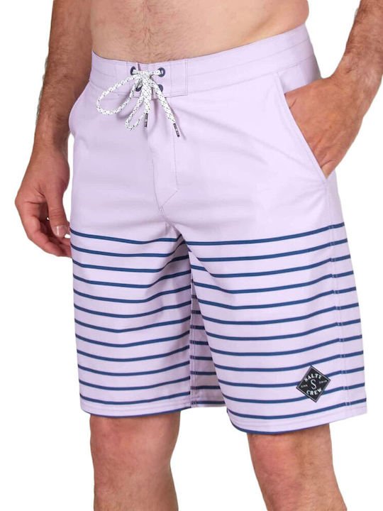 Boardshort Men's Swimwear Bermuda Lavender Striped