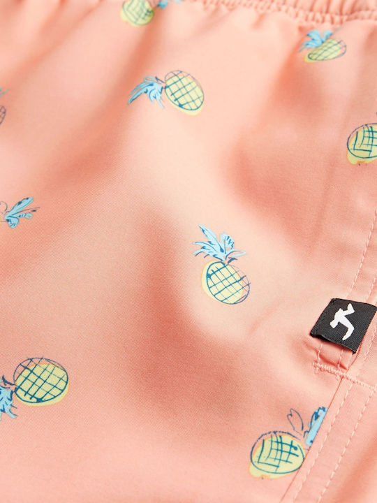Men's Swimwear Shorts Pink with Patterns