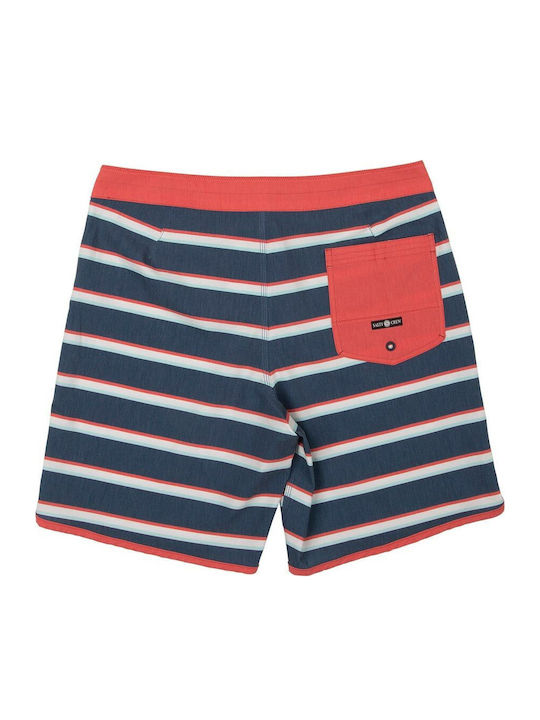 Boardshort Ανδρικό Μαγιό Βερμούδα Navy Μπλε με Ρίγες