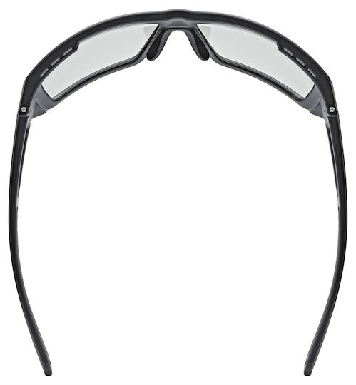 Uvex Cycling Glasses with Black Frame & Photochromic / Transparent Lenses