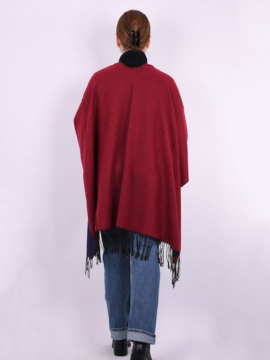 Women's Poncho Red