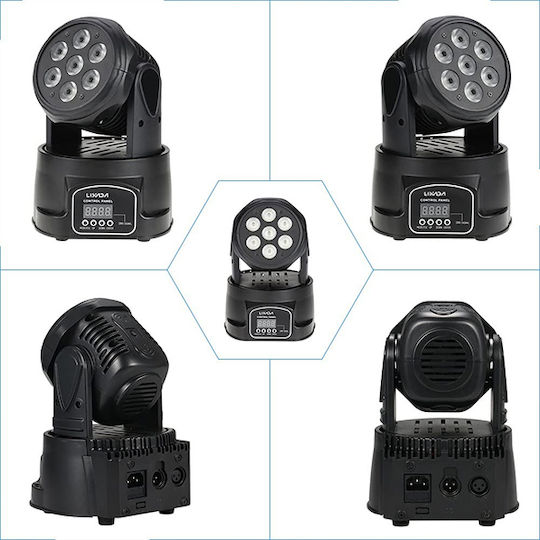 GloboStar Φωτορυθμικό Wash LED DMX με Ρομποτική Κεφαλή RGBW