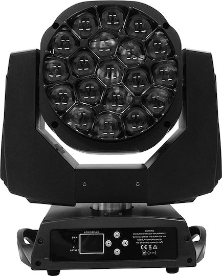 GloboStar Φωτορυθμικό Wash LED DMX με Ρομποτική Κεφαλή Atlas HAWKEYE 2 K10 RGBW