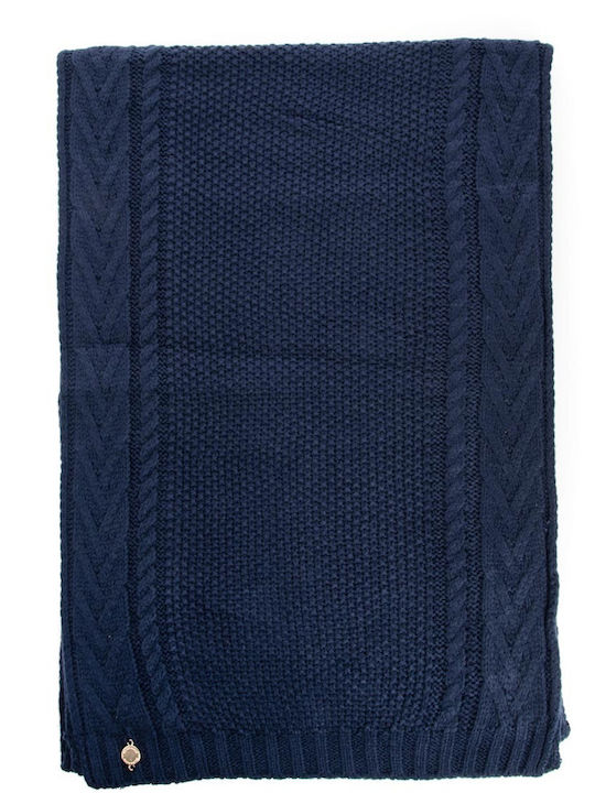 Γυναικείο Πλεκτό Κασκόλ Navy Μπλε