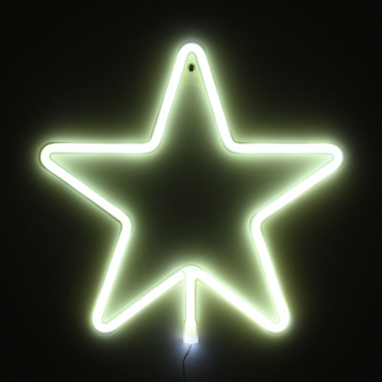 GloboStar Crăciunesc Decorativ Suspendata Stea cu lumină LED Plastic Alb 27.5x1.5x27.5buc 1buc
