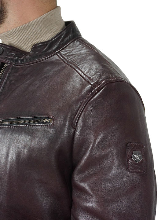Leather Jacket Burgundy